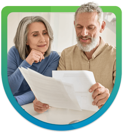 image of a couple looking at forms