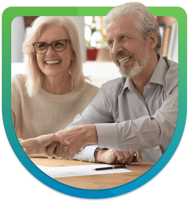 smiling older couple