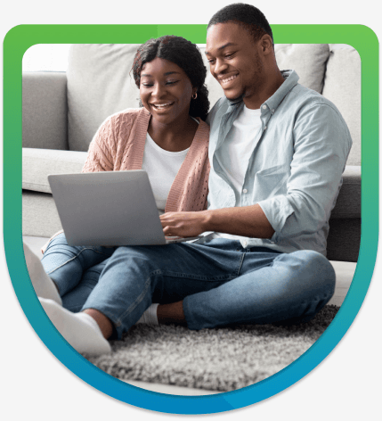 couple on a laptop